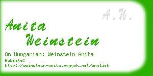 anita weinstein business card